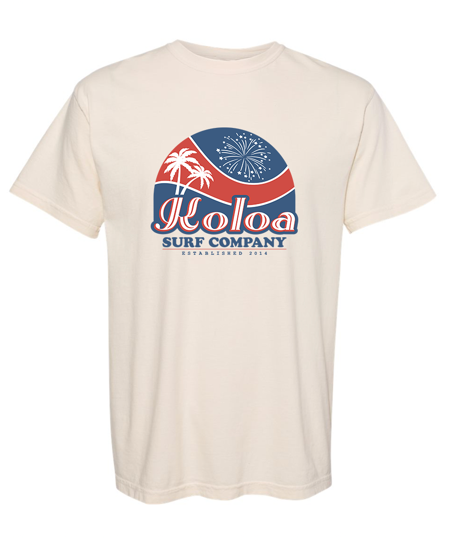 Koloa Firework Boyfriend Tee - Ivory