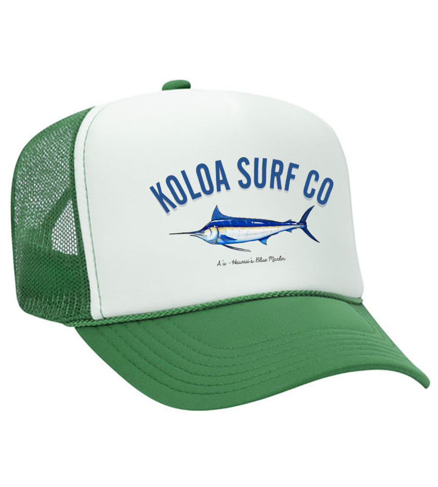 Koloa Blue Marlin Foam Trucker Hat