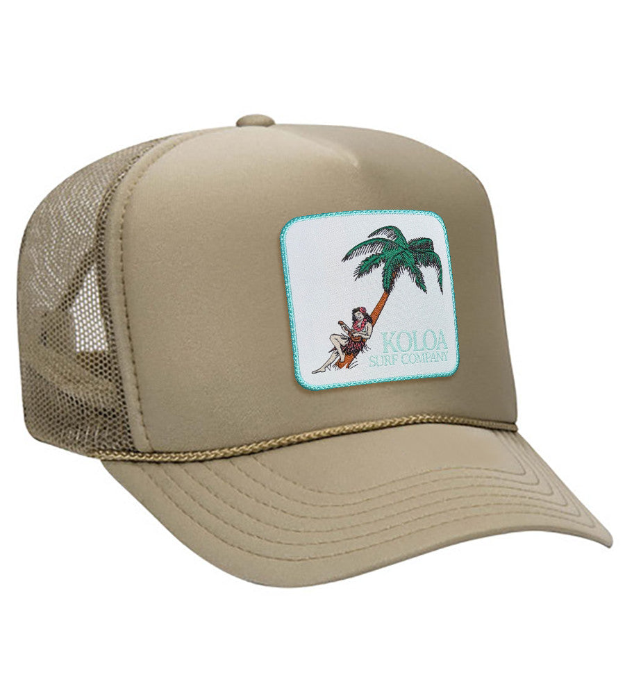 Koloa Hula Girl Patch Foam Trucker Hat