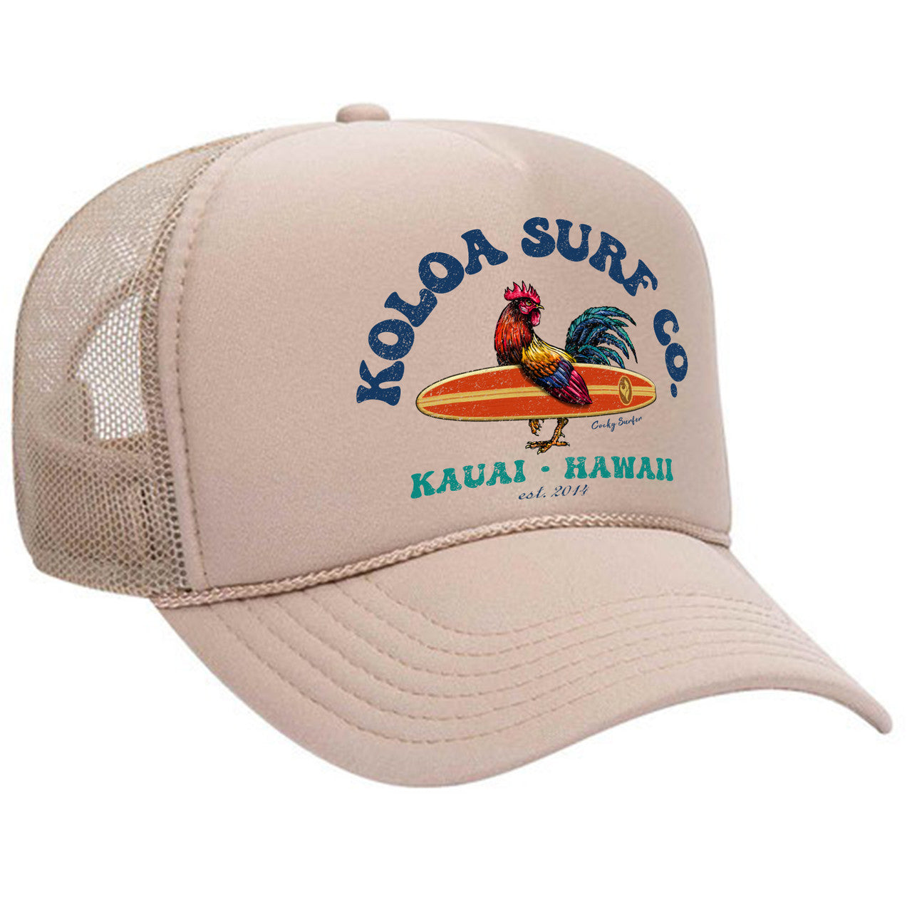 Cocky Surfer Foam Trucker Hat - Classic Mesh Snapback Cap