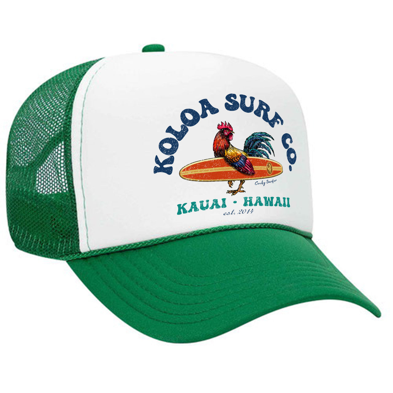 Cocky Surfer Foam Trucker Hat - Classic Mesh Snapback Cap