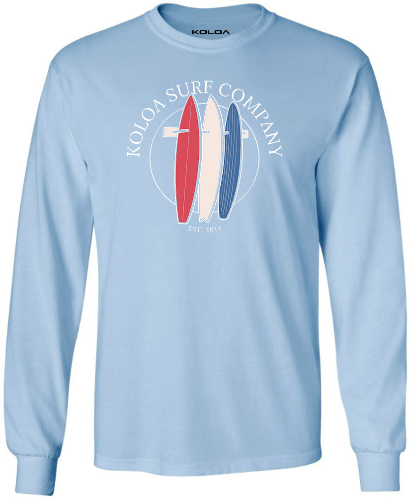 Koloa Surfboard Stack Long Sleeve T-Shirt