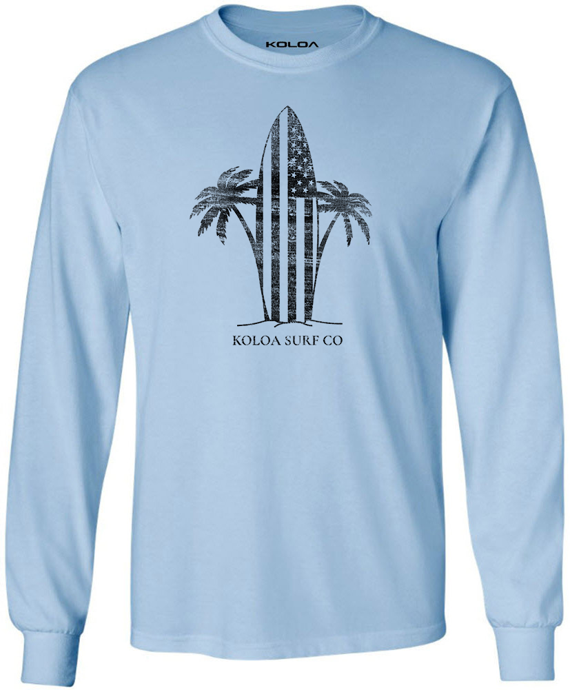 Koloa Retro USA Surfboard Long Sleeve T-Shirt