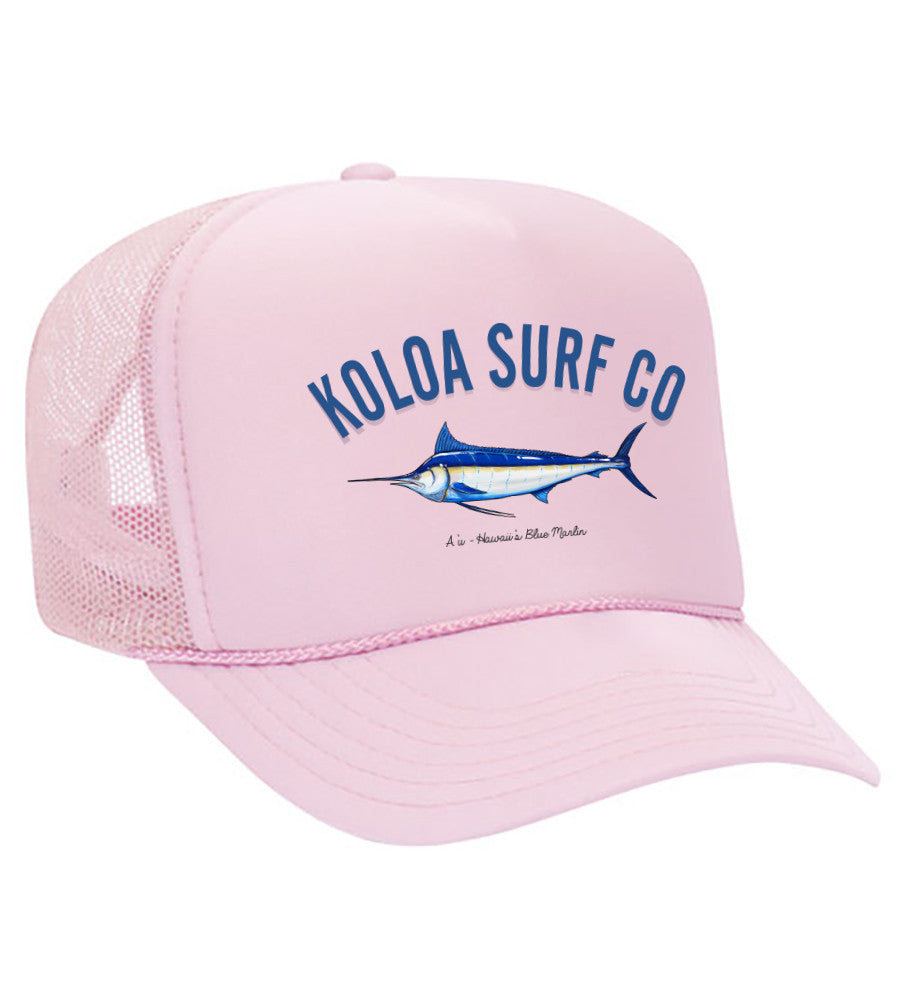 Koloa Blue Marlin Foam Trucker Hat