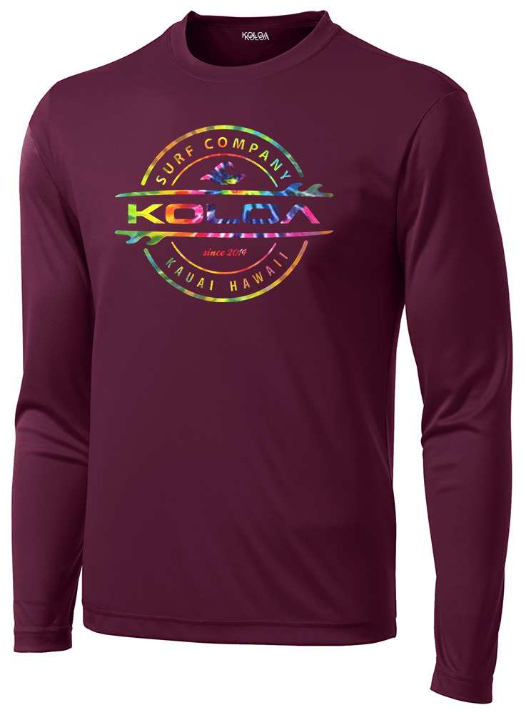 Koloa Tie-Dye Thruster Moisture Wicking Long Sleeve T-Shirt