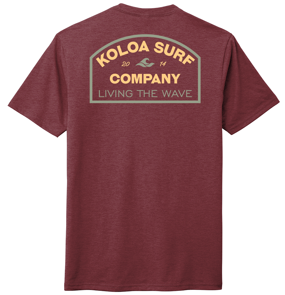 Koloa Honopu Arch Tri-Blend T-Shirt - Maroon Frost