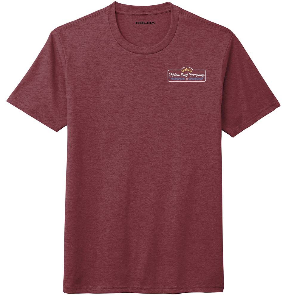 Koloa Original Sun Comfort Tri-Blend T-Shirt - Maroon Frost