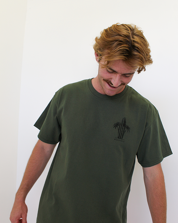 Koloa Retro USA Heavyweight T-Shirt - Military Green