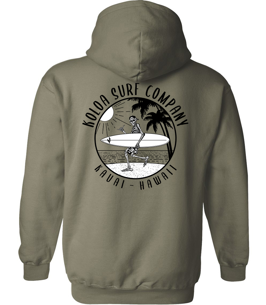 Koloa Skeleton Gone Surfin Hoodie