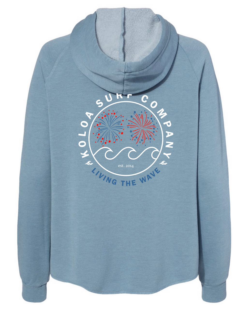 Koloa Celebration Zip-Up Hoodie - Misty Blue