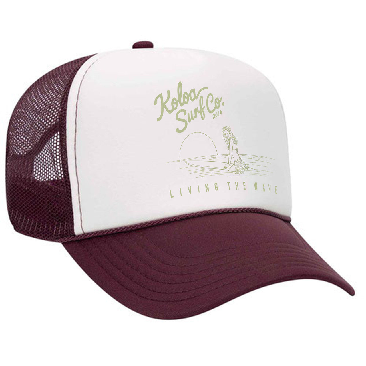 Hula Surfer Girl Beach Foam Trucker Hat – Koloa Surf Company