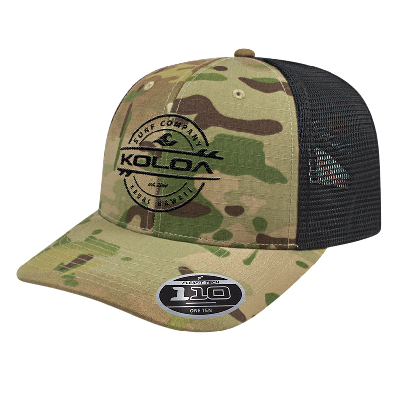 Koloa Surf-Premium 34e Embroidered Thruster Flexfit 6511 Truckers Caps