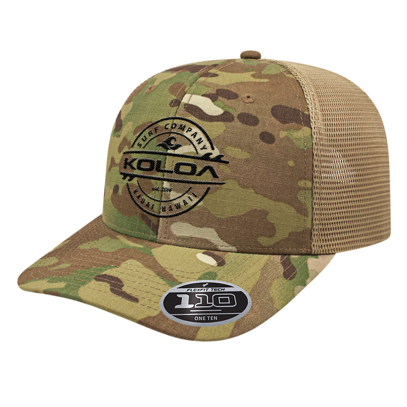 Koloa Surf-Premium 34e Embroidered Thruster Flexfit 6511 Truckers Caps
