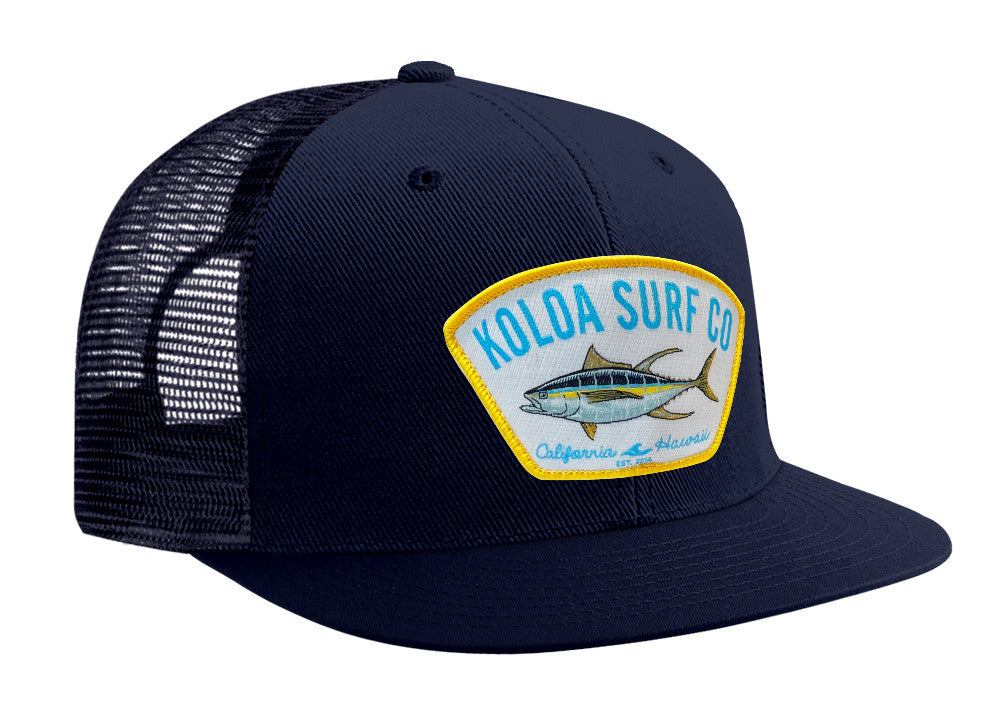 Koloa Yellowfin Tuna Mesh Snapback Hat- Navy