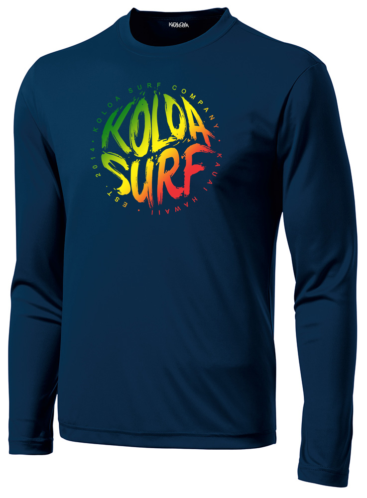 Koloa Tie-Dye Brush Moisture Wicking Long Sleeve T-Shirt