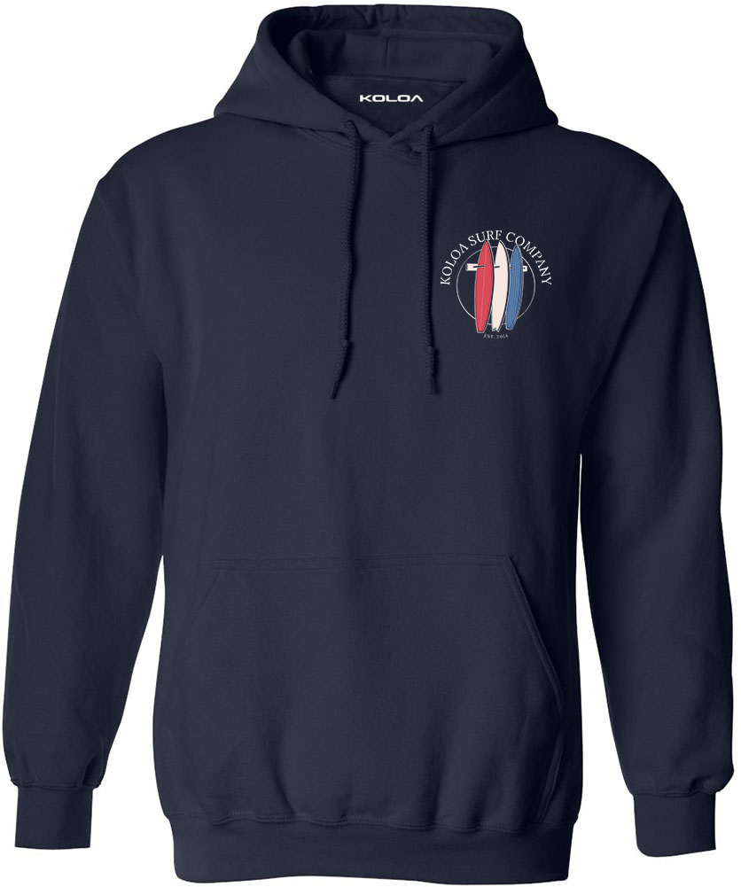 Koloa Surfboard Stack Hoodie - Navy