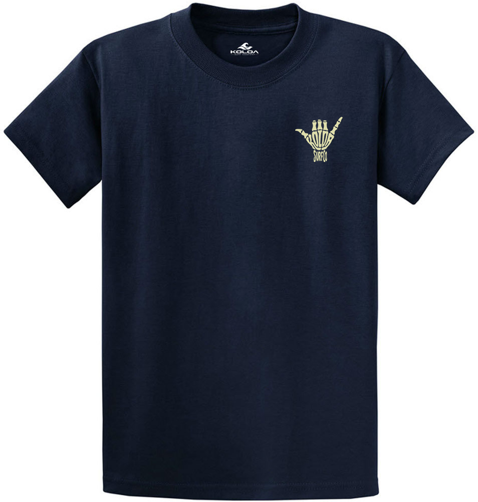 Koloa Shaka Skeleton Heavyweight T-Shirt - Navy