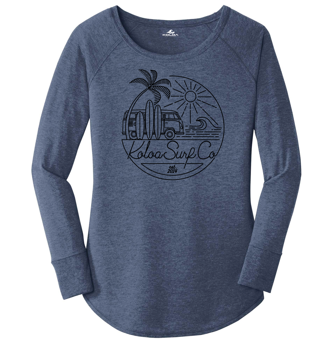 Koloa Cruisin' Women's Long Sleeve T-Shirt- Navy Frost