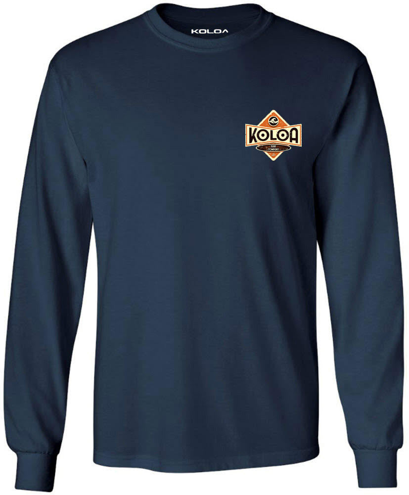 Koloa Vintage Diamond Long Sleeve T-Shirt - Navy