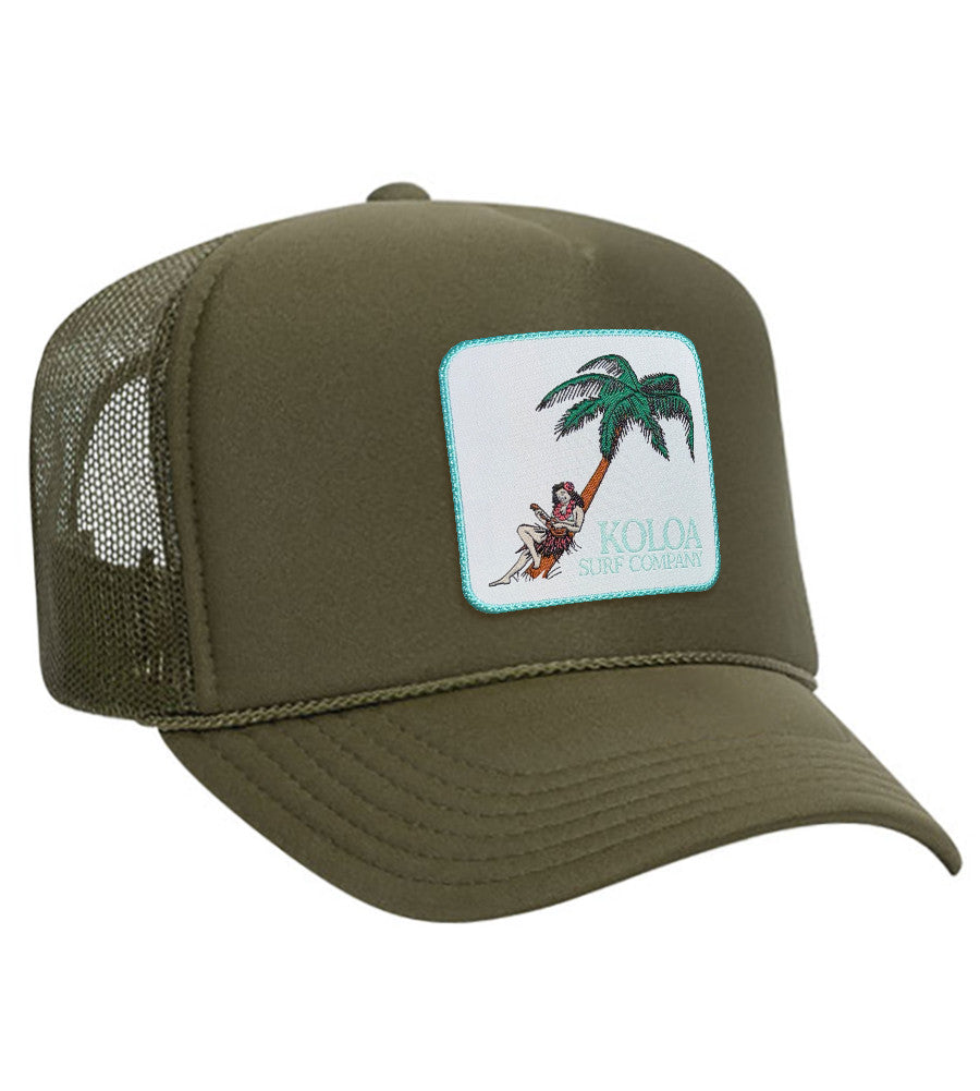 Koloa Hula Girl Patch Foam Trucker Hat