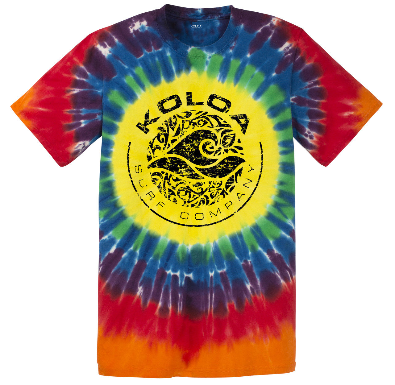 Koloa Surf Sunshine Tie-Dye Circle Logo T-Shirts