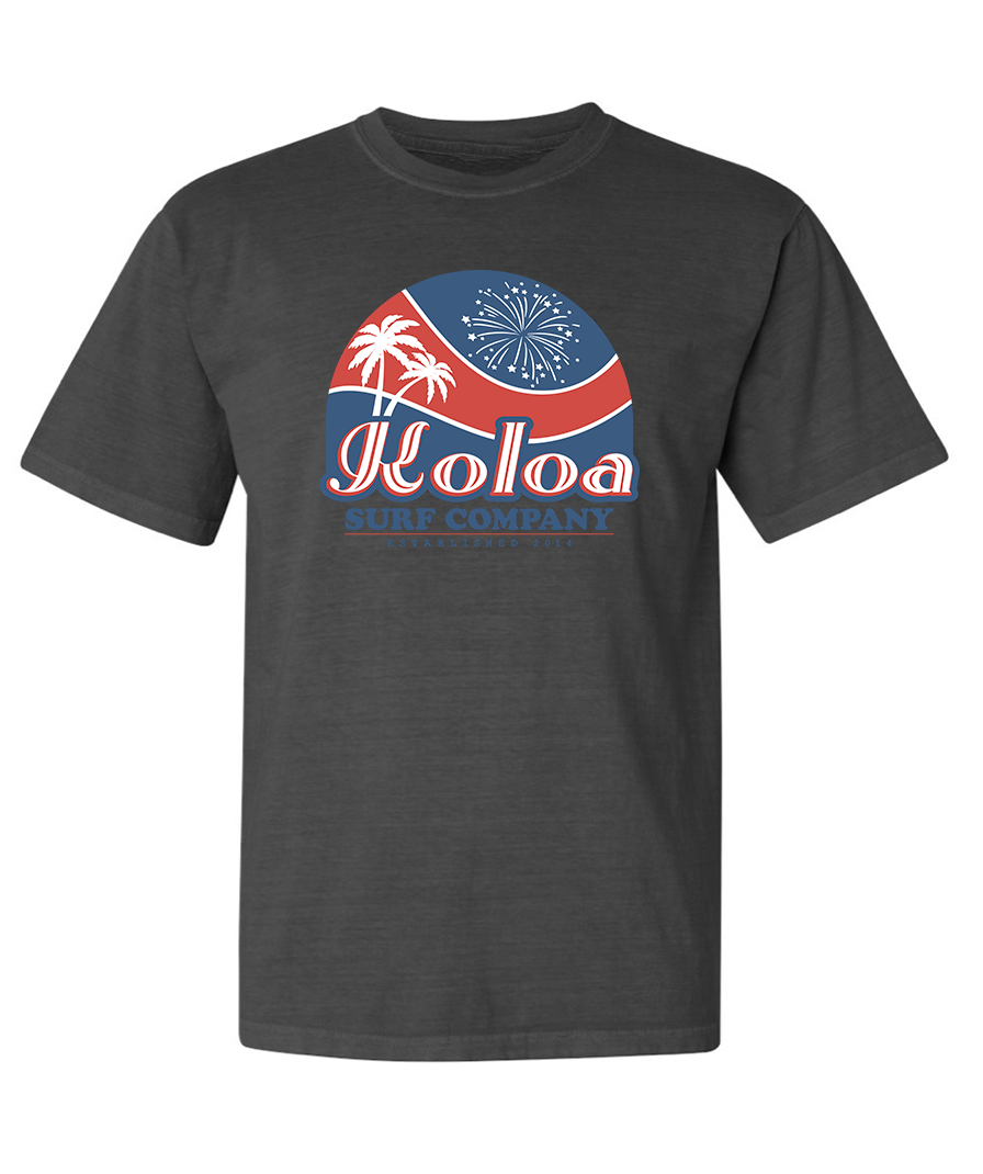 Koloa Firework Boyfriend Tee - Pepper