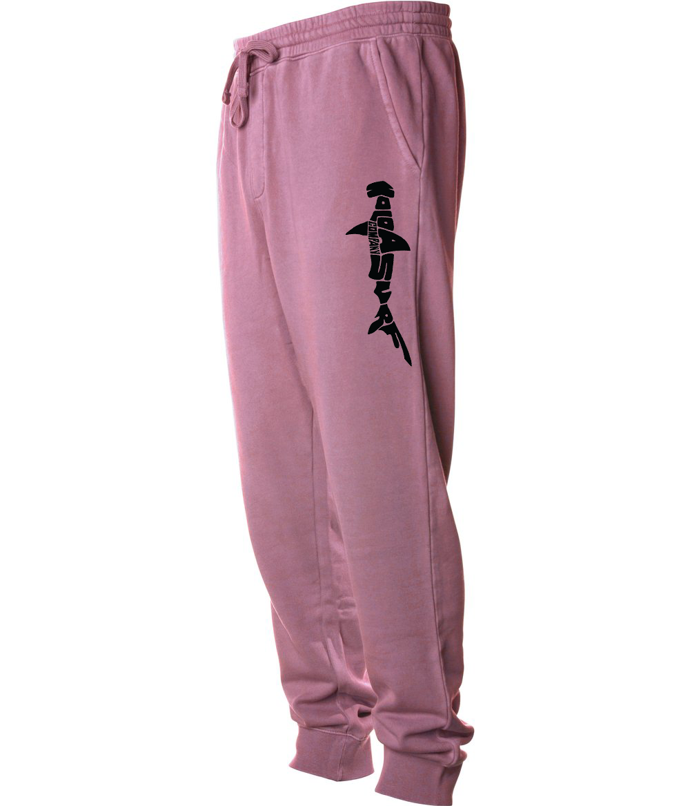 Koloa Hammerhead Shark Fleece Sweatpants - Pigment Maroon