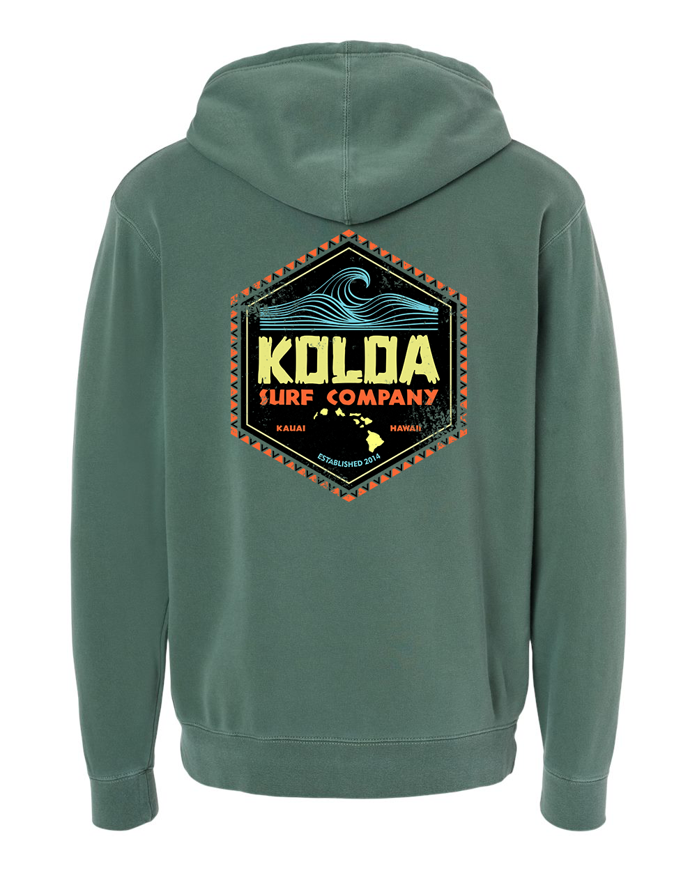 Koloa Tides Pigment-Dyed Hoodie - Pigment Alpine Green