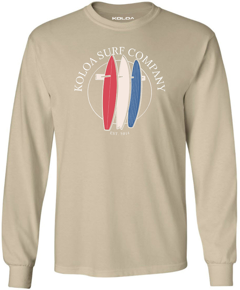 Koloa Surfboard Stack Long Sleeve T-Shirt