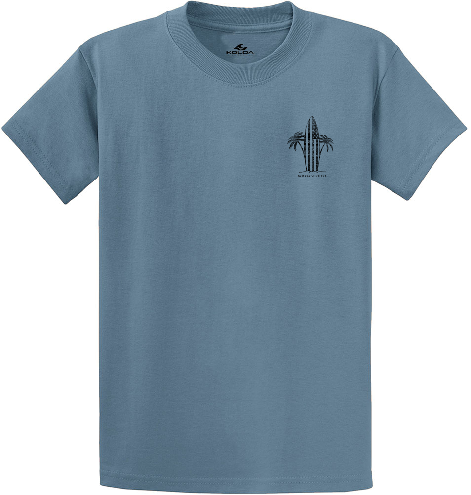 Koloa Retro USA Heavyweight T-Shirt - Stone Blue