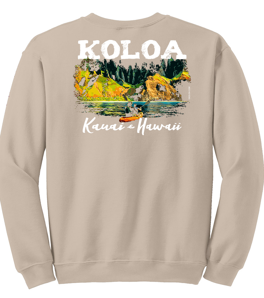 Koloa Kauai Coastline Sweatshirt - Sand