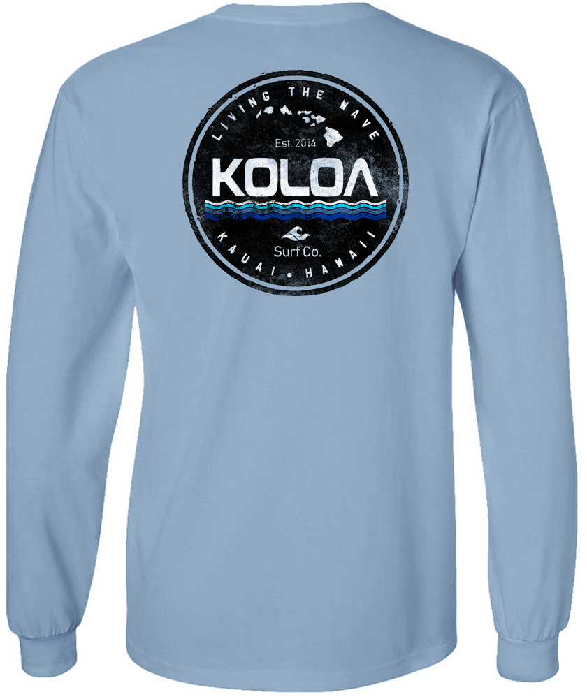 Koloa Kauai Long Sleeve T-Shirt - Stonewashed Blue