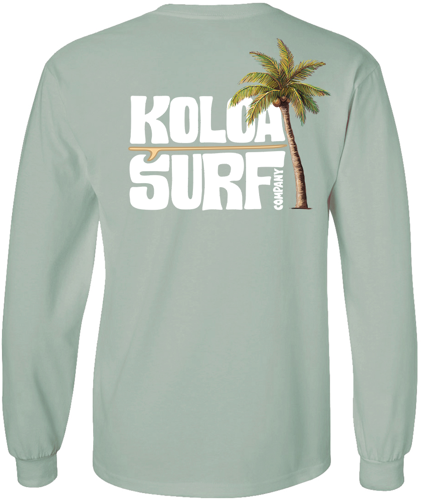 Koloa Endless Surfboard Long Sleeve T-Shirt - Stonewashed Green