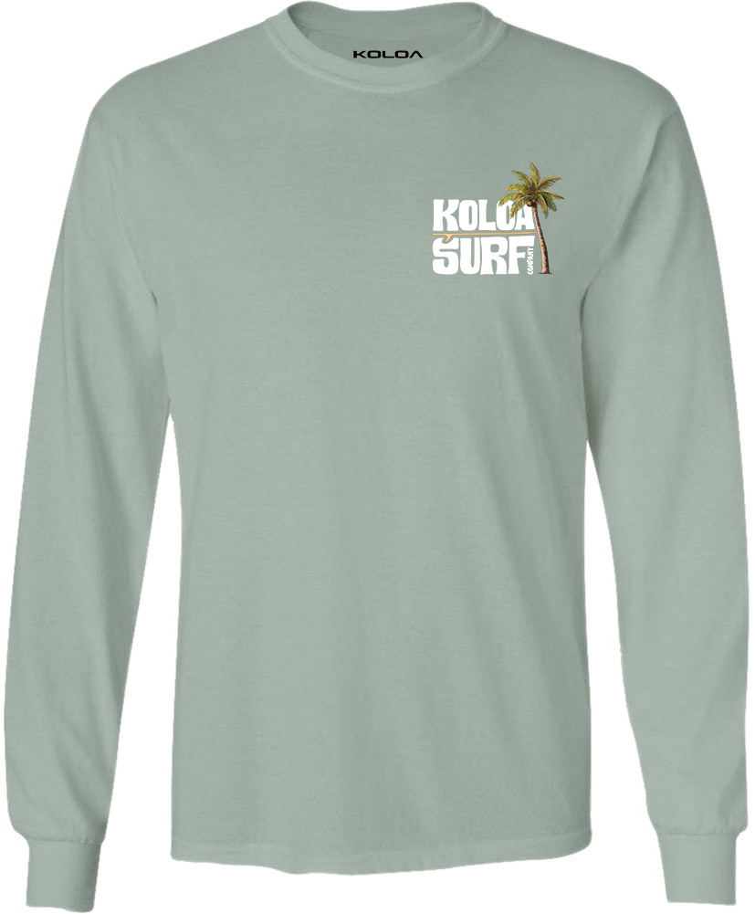 Koloa Endless Surfboard Long Sleeve T-Shirt - Stonewashed Green