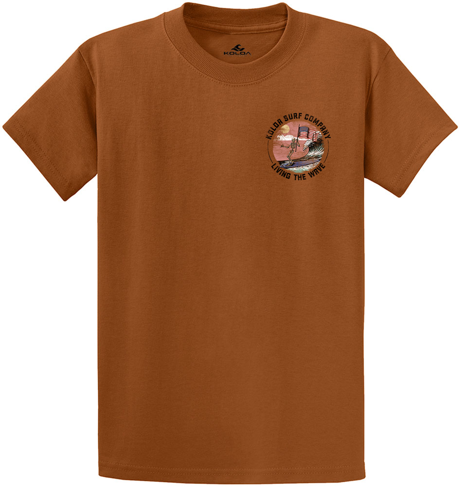Koloa American Skeleton Heavyweight T-Shirt Texas Orange