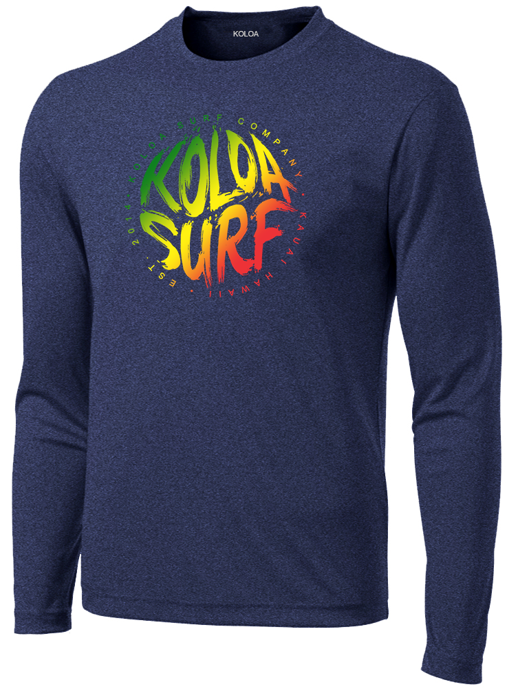 Koloa Tie-Dye Brush Moisture Wicking Long Sleeve T-Shirt