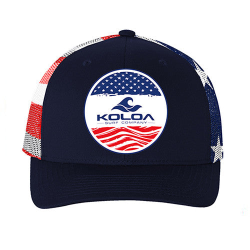 Koloa USA Flag Patch Trucker Hat