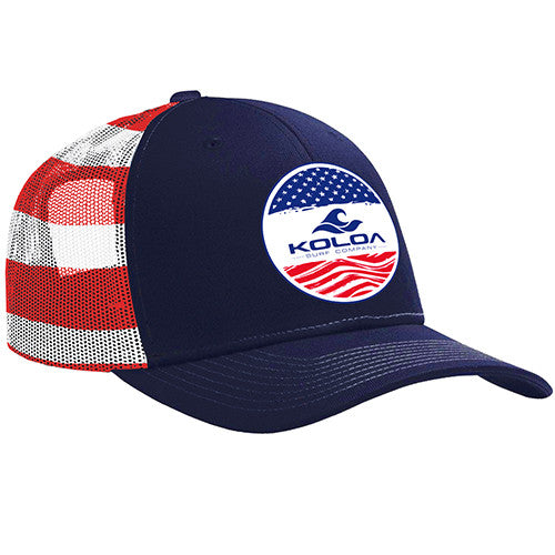 Koloa USA Flag Patch Trucker Hat