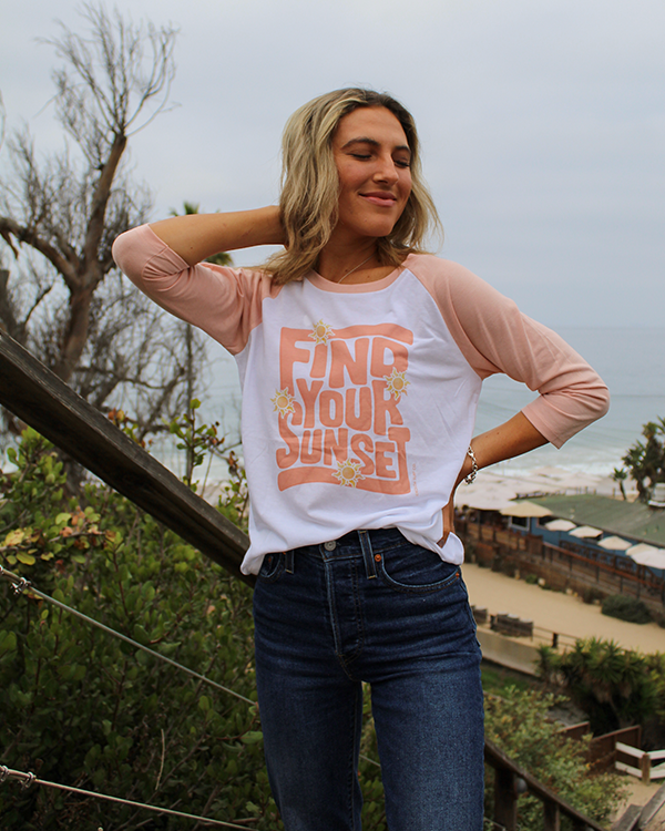 Koloa Groovy Find Your Sunset Raglan Tee