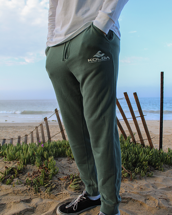 Koloa Classic Wave Fleece Sweatpants- Pigment Alpine Green