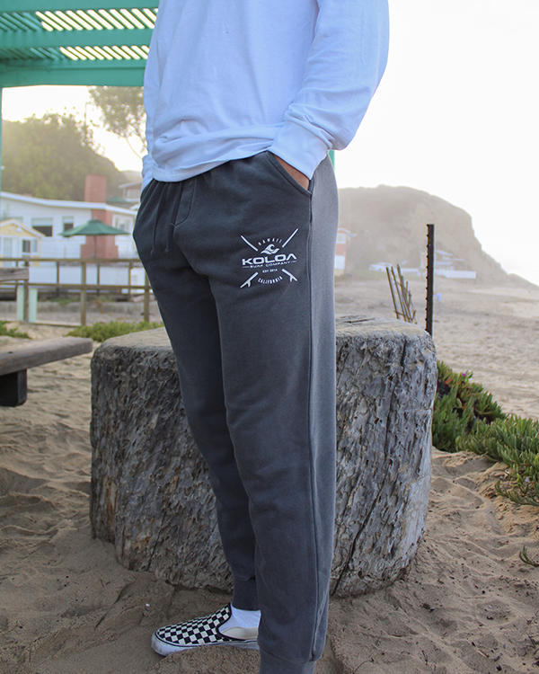 Koloa X Boards Fleece Sweatpants- Pigment Black