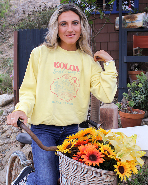 Koloa Kauai Island Sweatshirt- Pigment Yellow