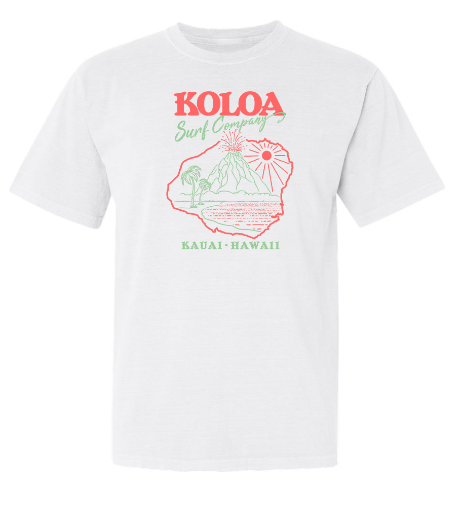 Koloa Kauai Island Boyfriend Tee - White