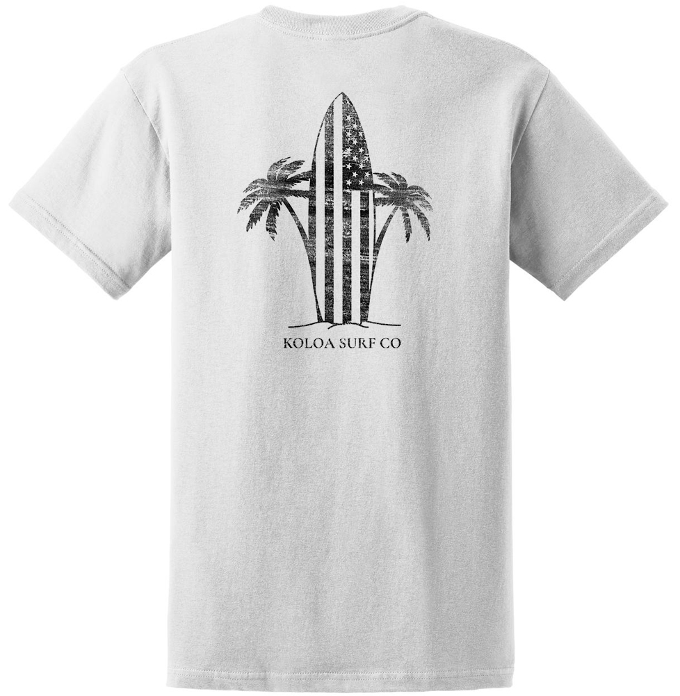 Koloa Retro USA Heavyweight T-Shirt - White