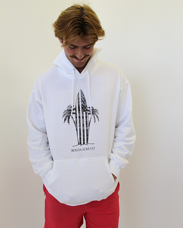 Koloa Retro USA Hoodie - White