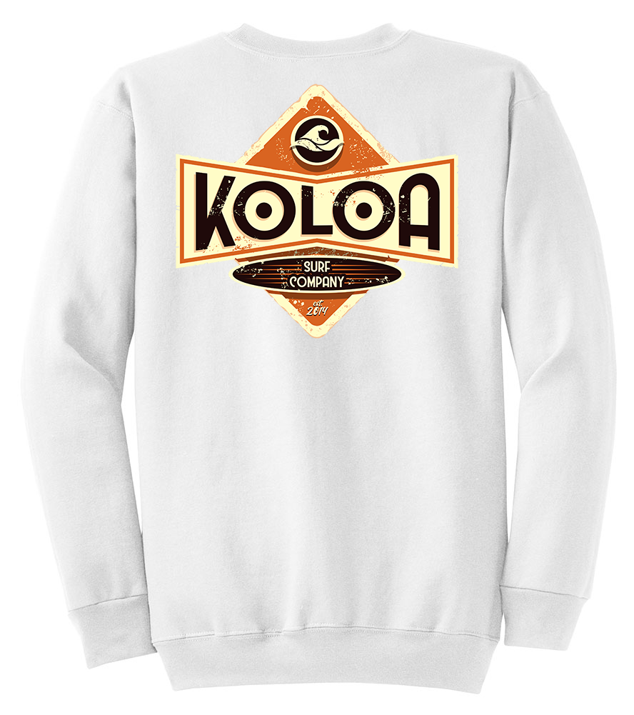 Koloa Vintage Diamond Sweatshirt - White