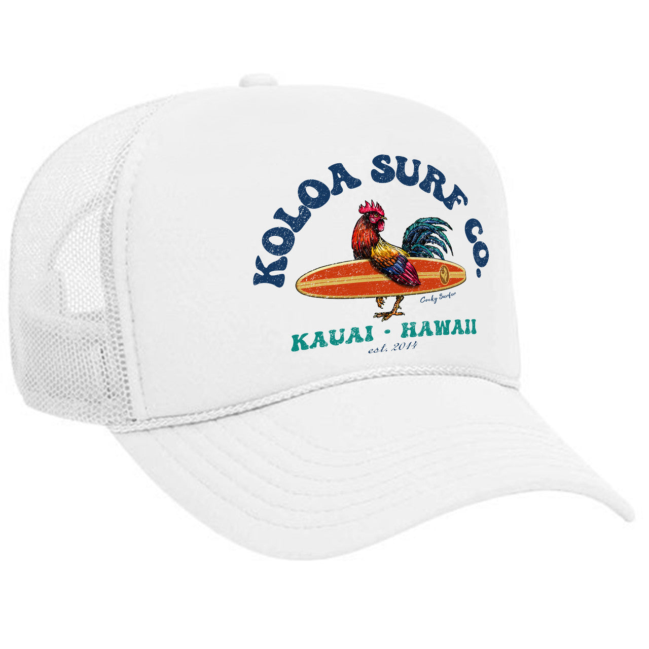 Cocky Surfer Foam Trucker Hat - Classic Mesh Snapback Cap