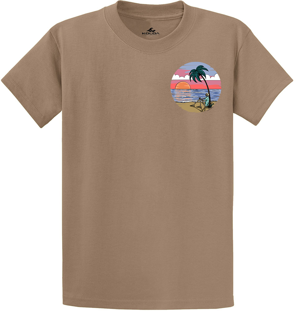 Koloa Skeleton Palm Heavyweight T-Shirt- Sand