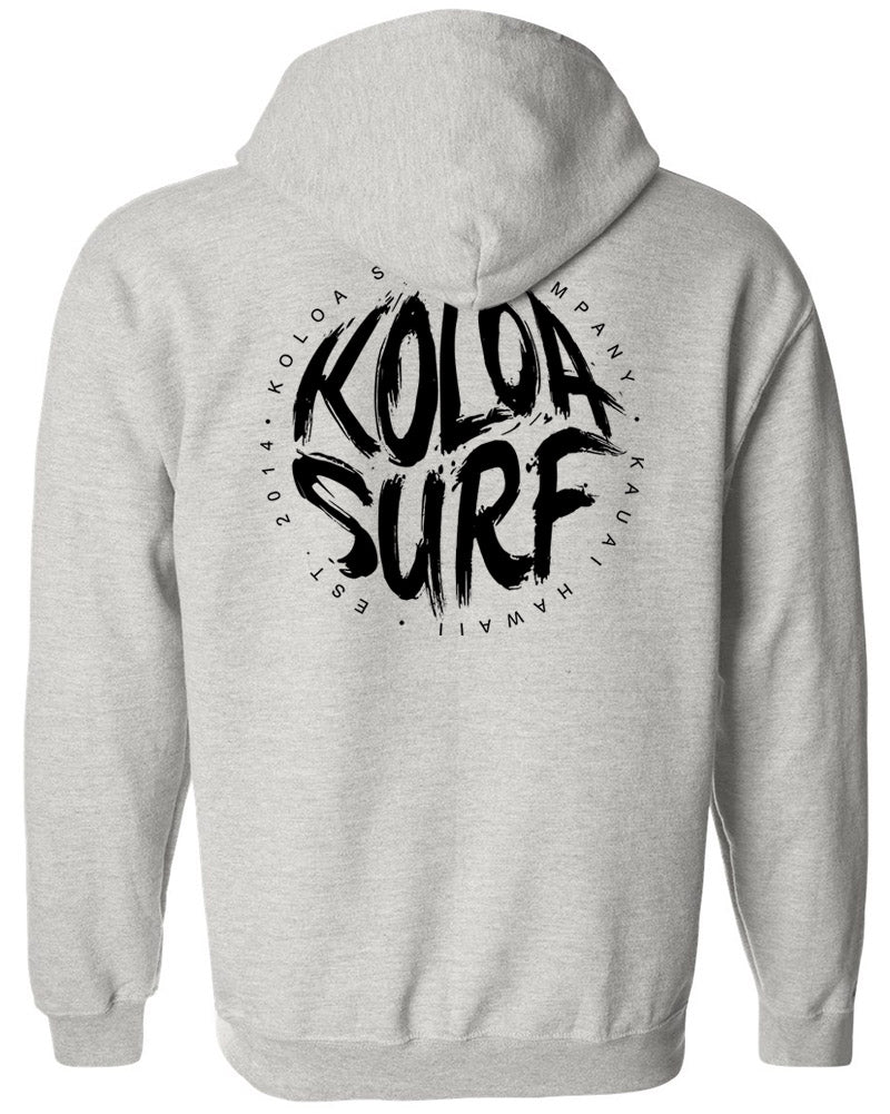 Koloa Brush Logo Full Zip Hoodie