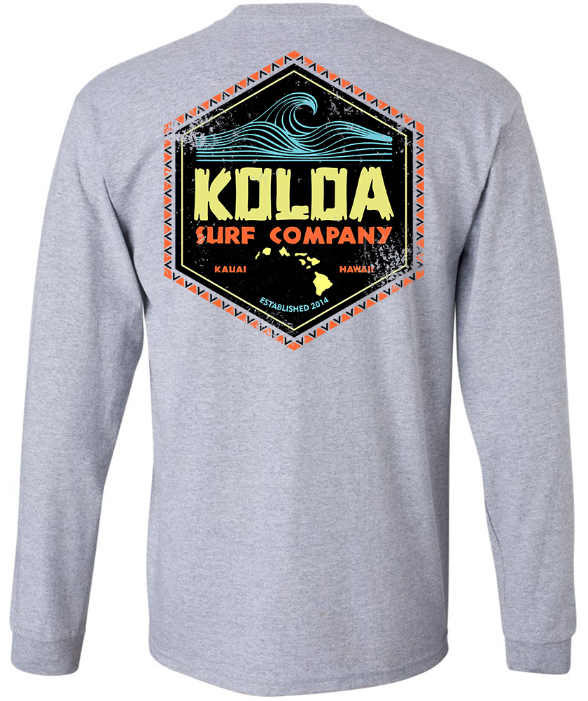 Koloa Tides Long Sleeve T-Shirt- Athletic Heather